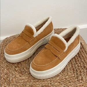J/SLIDES Suede Penny Loafers